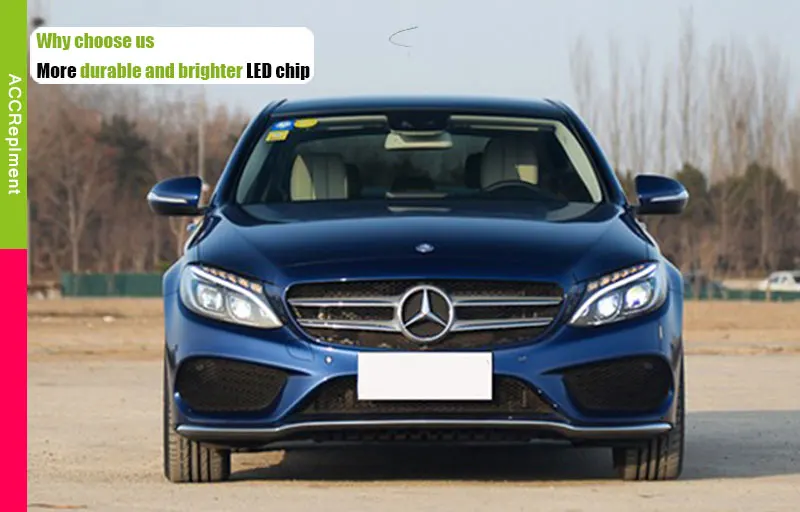 Авто. PRO фары для Benz C-Class W205 15-18 автомобильный Стайлинг Биксеноновые линзы светодиодный свет Guide DRL H7 Ксеноновые фары для Benz W205
