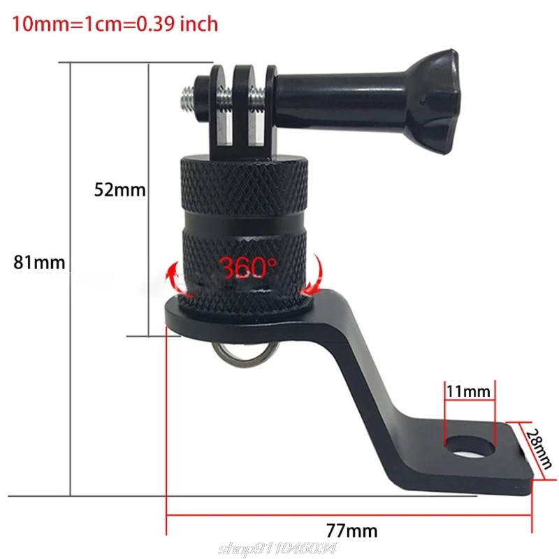 

Aluminum Motorcycle Rearview Mirror Mount 360 Roation Metal Bracket Diameter 11mm for Gopros 9 Hero 6/5/4/3 J16 21 Dropship