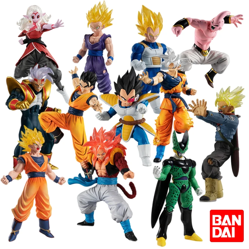 Bandai Dragon Ball Torankusu Broly Gogeta Baby Vegeta Cell Son Gohan Goku Аниме фигурки коллекционные модели
