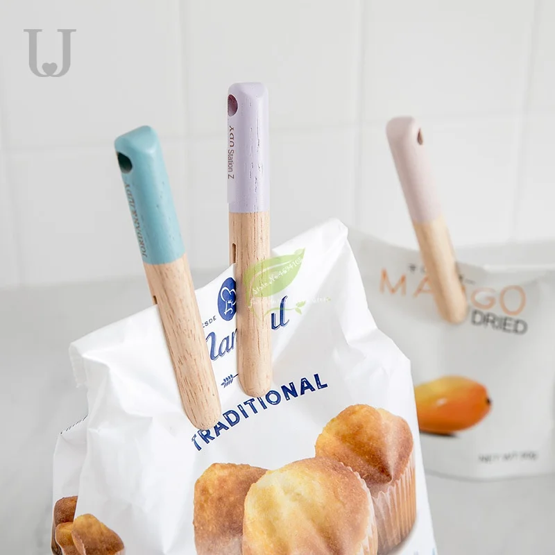 Умный домашний мешок для еды homeSmart зажим резиновый деревянный сохранения влаги