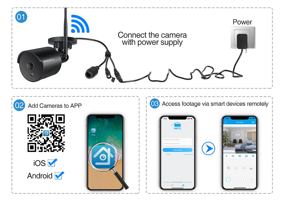 MISECU 1080P Wifi IP камера двухсторонняя аудио Беспроводная пуля наружная домашняя камера безопасности Onvif 2MP SD карта ночного видения приложение iCsee
