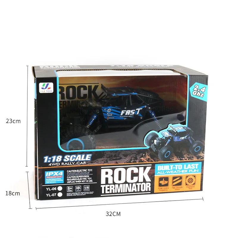 

Remote Control Four-Wheel Drive Rock Crawler High-Speed Drift Stunt Bigfoot Cross-Country Car 2.4G Remote Control Toys