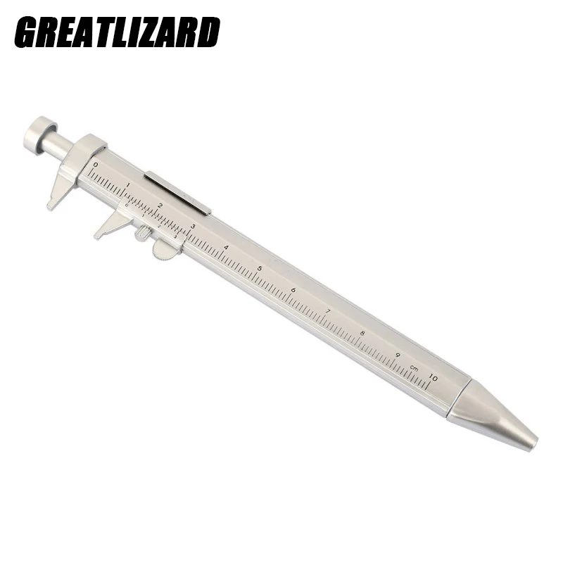 

1PCS Ballpoint Pen Multifunction 0.5mm Gel Ink Pen Plastic Vernier Caliper Roller Ball Pen Scale Ruler School Office Stationery