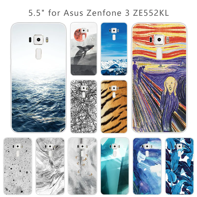 Чехол для Asus Zenfone 3 ZE552KL Landscape Ультратонкий Мягкий силиконовый чехол задняя крышка