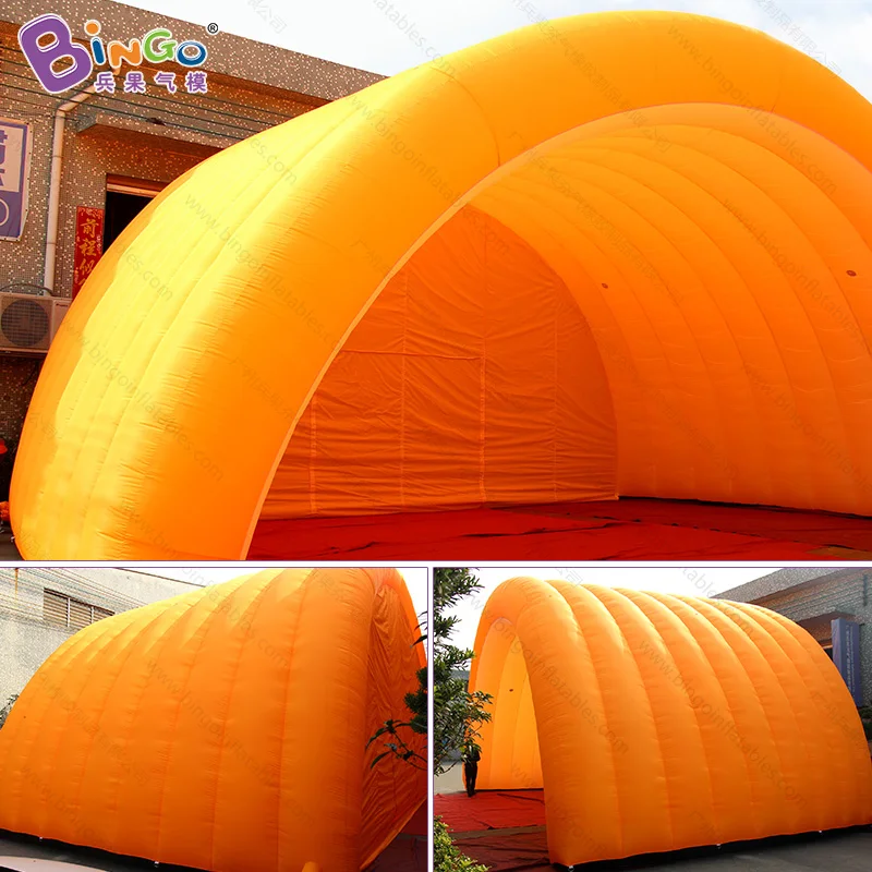 Billig Personalisierte 9x6x5 Meter Riesigen Aufblasbaren Orange Bühne Zelt Für Outdoor-Event-BG-T0094