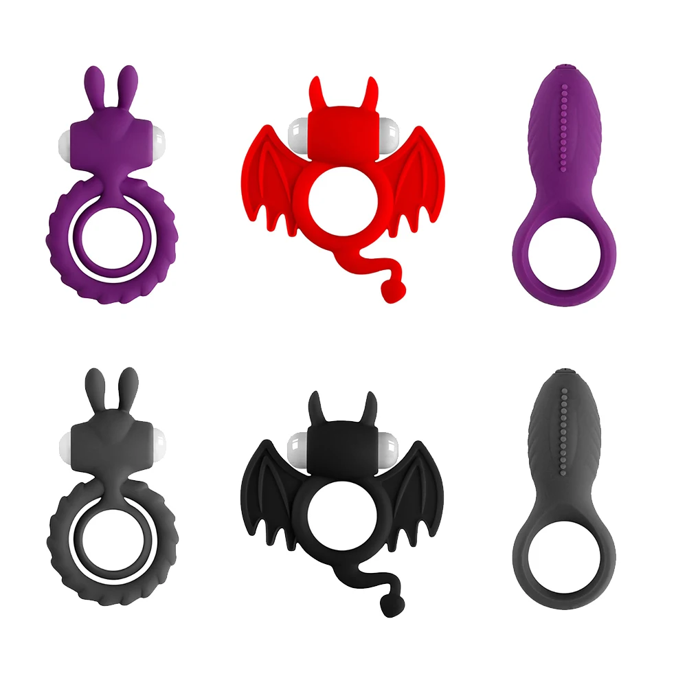 Мягкое Силиконовое двойное вибрирующее кольцо на пенис для пениса Стимулятор