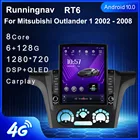 Runningnav для Mitsubishi Outlander 1 2002 - 2008 Tesla Тип Android автомобильное радио мультимедийный видео плеер навигация GPS