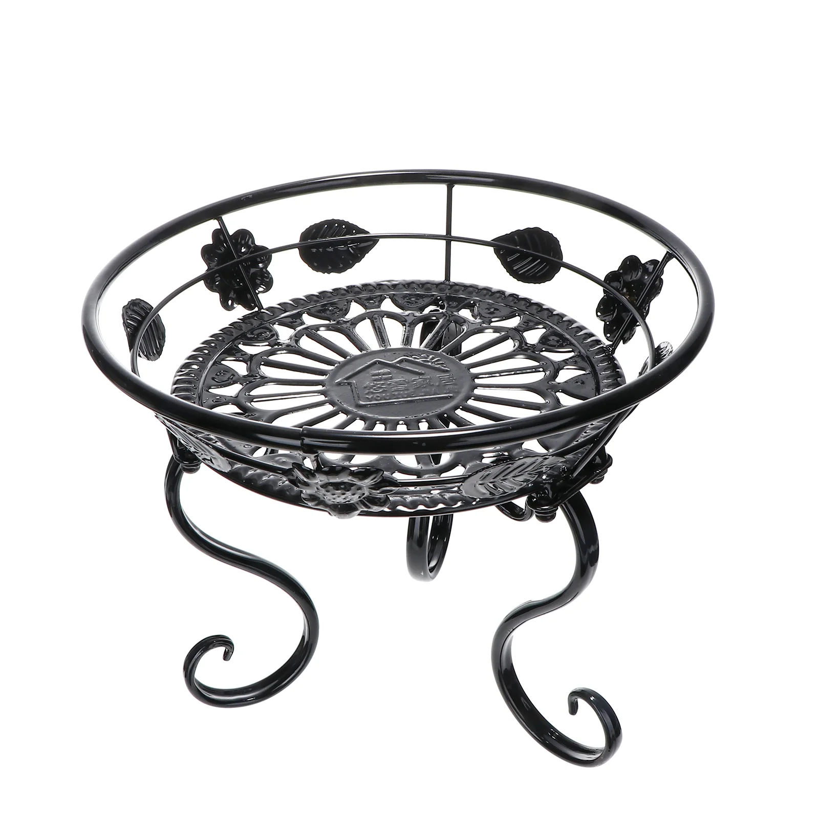 

1Pc Standing Drain Flowerpot Holder Home Iron Bonsai Stand Indoor Flower Shelf