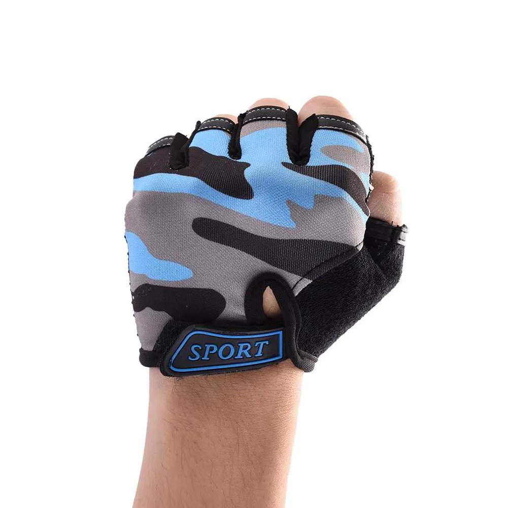 

1Pair Gloves Child Cycling Half Finger Cycling Gloves Anti-Slip Bicycle Left-Right Hand Glove Anti Shock MTB Road Riding Supply