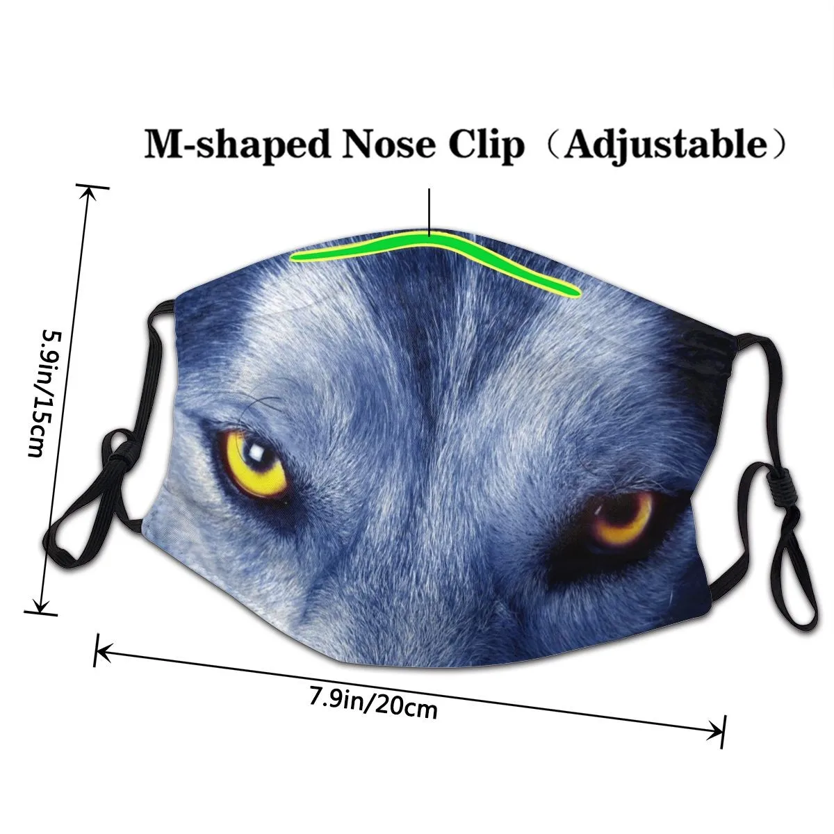 

Wolf Pm2.5 Filter Mouth Mask 3d Print Custom Cute Boys/girls Breathable Mask Wolf Women/men Washed Reused Face Mask