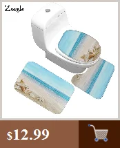 Zeegle Non-slip Ванная комната Туалет чехол пол впитывающие коврики для ванной коврик Ванная комната ковролин для пляжа в виде ракушки Ванная комната туалет