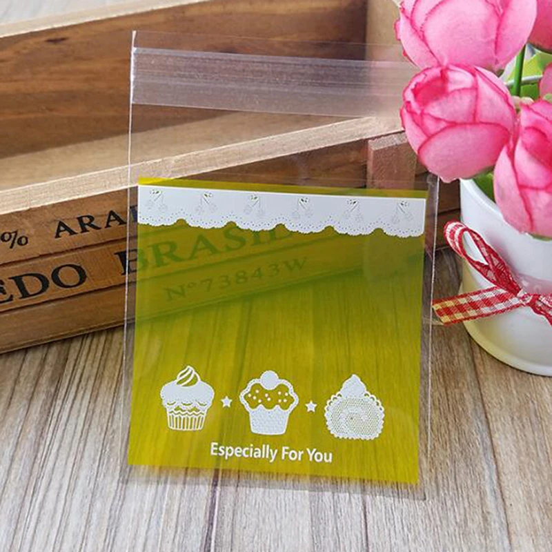 Пластиковый подарочный пакет большого размера для свадьбы печенья конфет