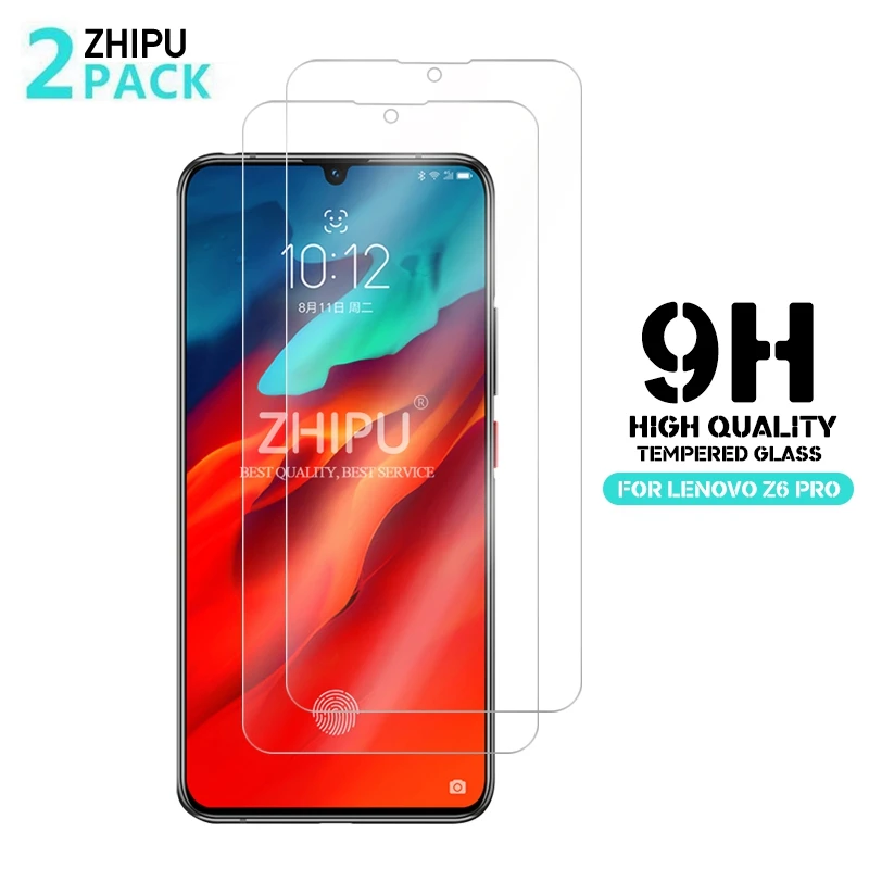 2 шт. закаленное стекло для Lenovo Z6 Pro Защитное экрана 2.5D 9H Премиум профессиональная