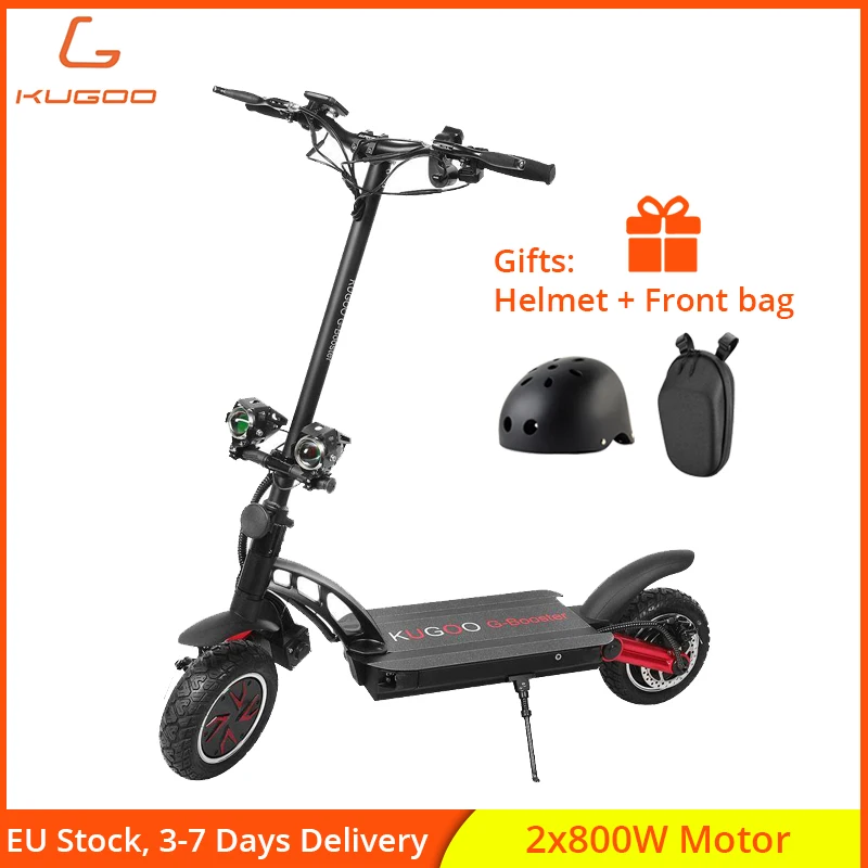 [Польша Stock]KUGOO G Booster складной электрический скутер 55км/ч 2x800 Вт 10 дюймов вакуумных