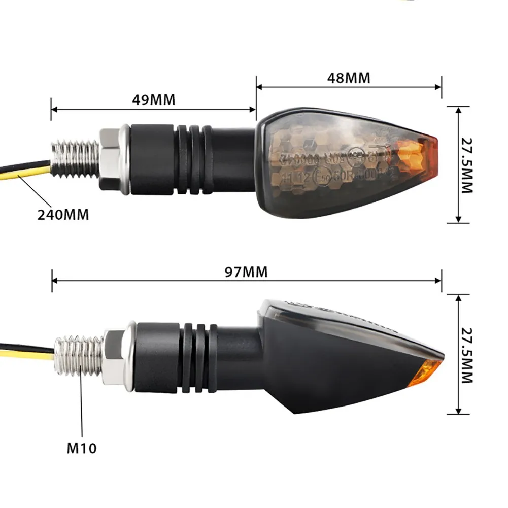 

Motorcycle LED Lights Universal Turn Signal Waterproof Accessories Amber