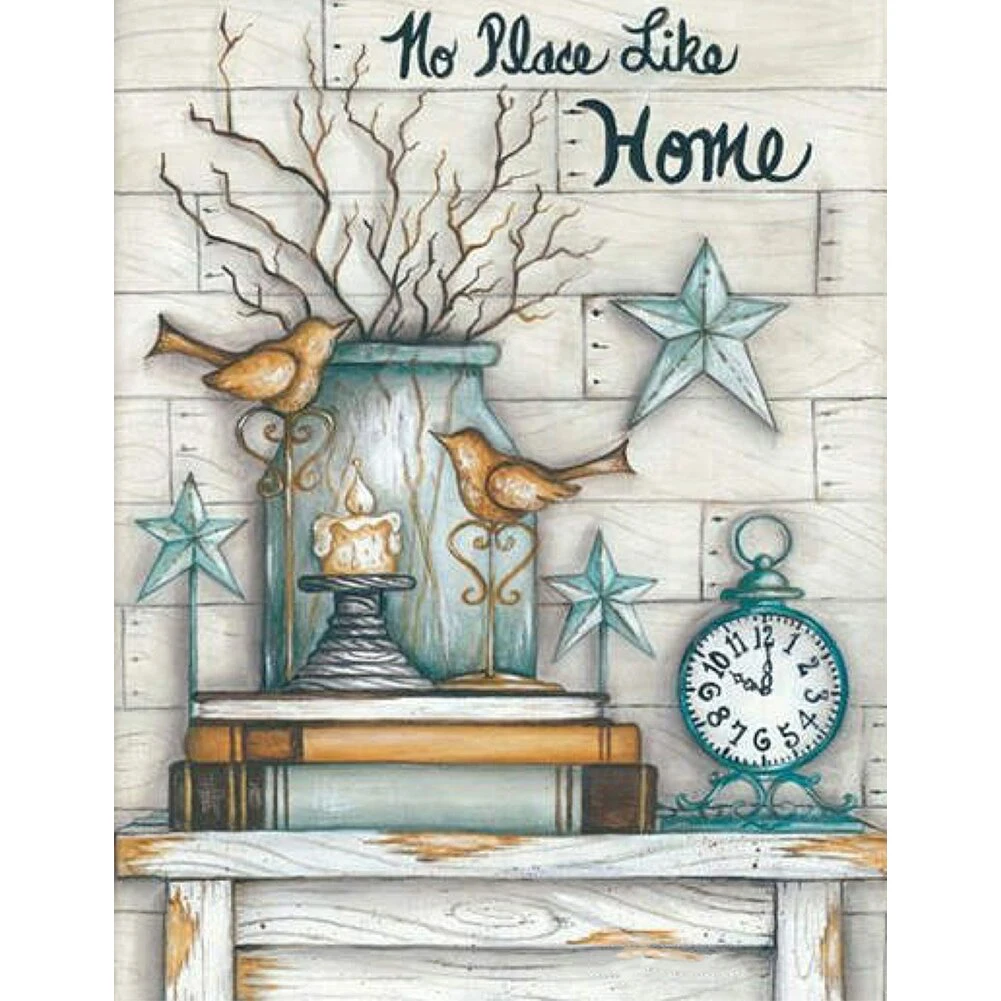 Алмазная 5D картина «сделай сам», буквы «нет места», как дома, полная вышивка, вышивка крестиком, мозаика, Наборы для творчества, домашний дек...