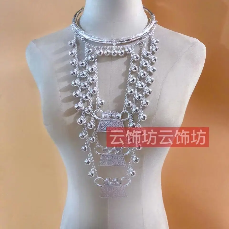 Новогоднее ожерелье Hmong Miao для взрослых женщин Xauv танцевальной вечеринки