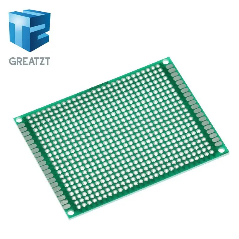 GREATZT 5PCS 6*8 6X8cm Double Side Prototype pcb Breadboard Universal Printed Circuit Board for Arduino 1.6mm 2.54mm Glass Fiber |