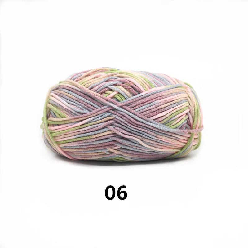 06 10pcs 10 шт. Нитки для вязания Новые Строки Темы Пряжа Смесовая Хлопок Красивое Сочетание Цветов для Ручного Вязания Куклы Свитер - Цвет: 06 10pcs