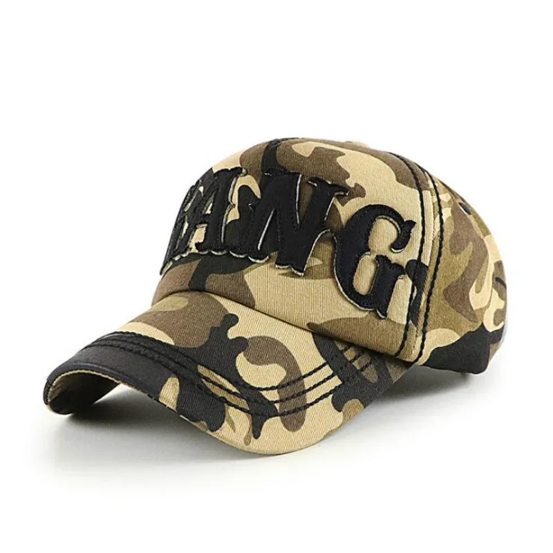 

Cotton Camo Baseball Sports Cap For Men High Quality Letter Stitched Snapback Curved Brim Hip Hop Cap Male Camouflage Sun Visor
