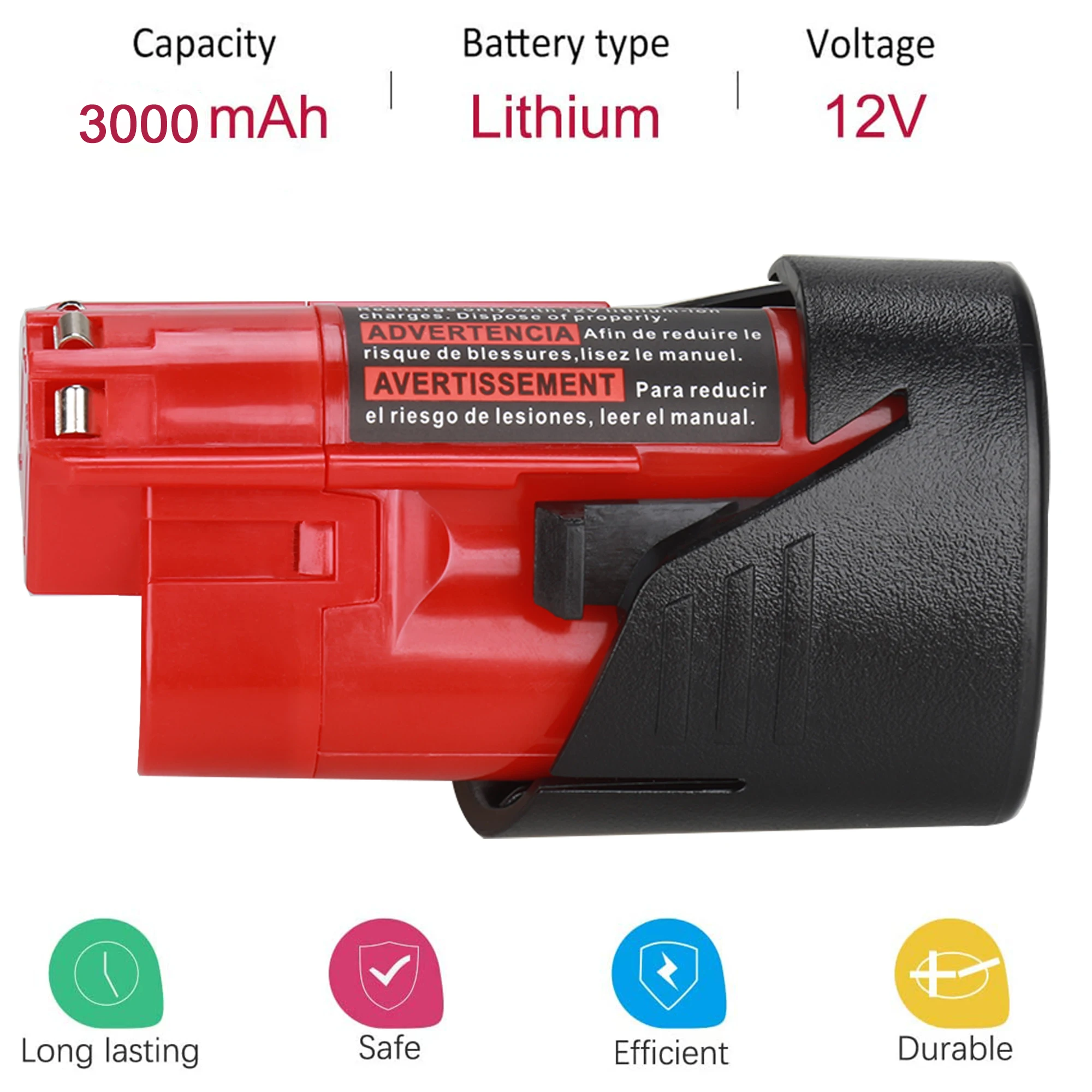 Аккумуляторная батарея 12 в 3000 Ач для Milwaukee M12 XC аккумуляторные инструменты мАч В