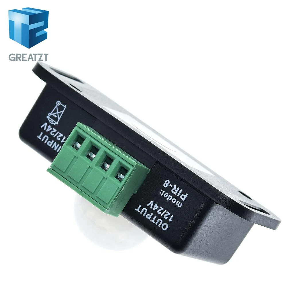 GREATZT DC 12V 24V 8A автоматической регулировки движения PIR Сенсор переключатель ИК