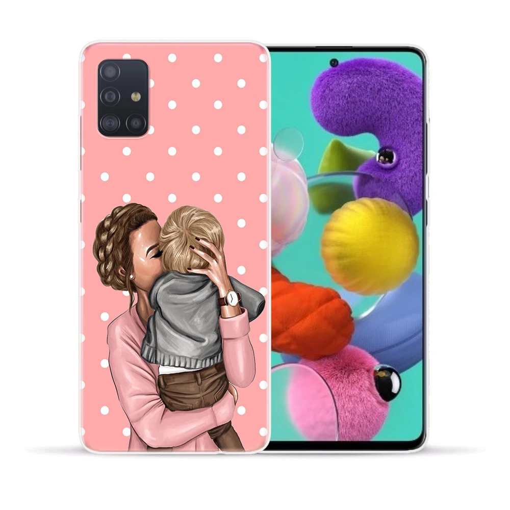 Силиконовый чехол Super Mama Girl Mom Boy Baby для Samsung A51 A71 A01 A81 A91 S20 Plus Ultra Note 10 Pro Lite мягкие