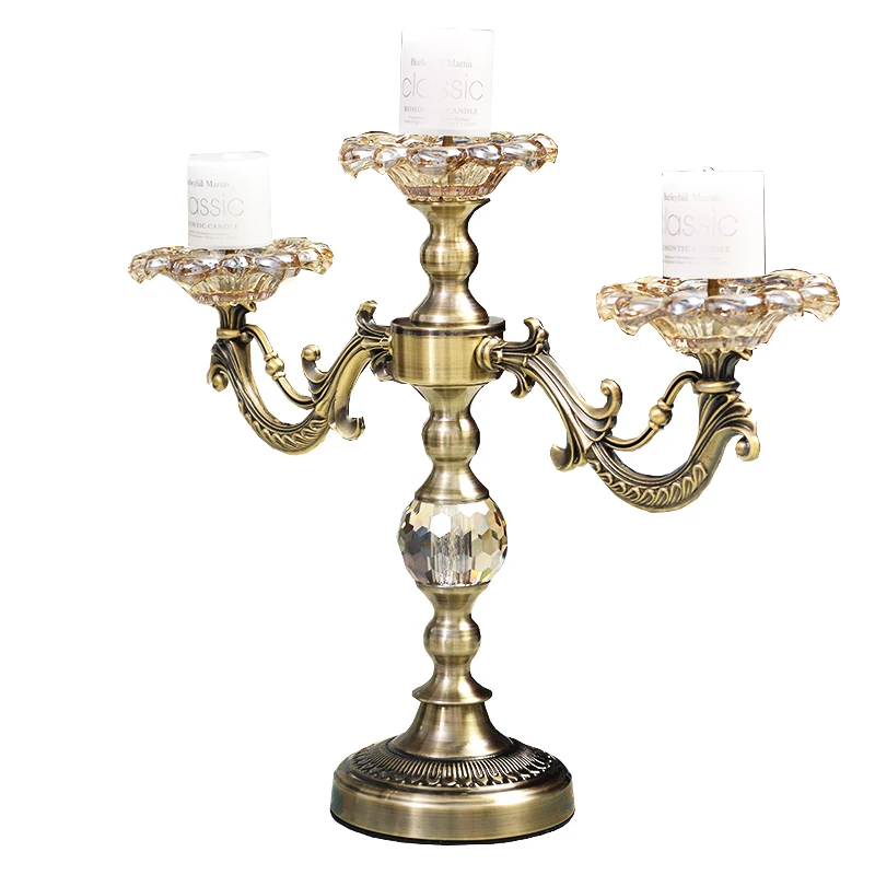 Скандинавские американские ретро подсвечники бронзовый Хрустальный подсвечник