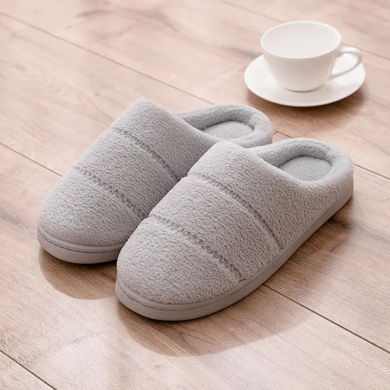 Зимние хлопковые мужские тапочки новинка 2019 простая домашняя Нескользящая