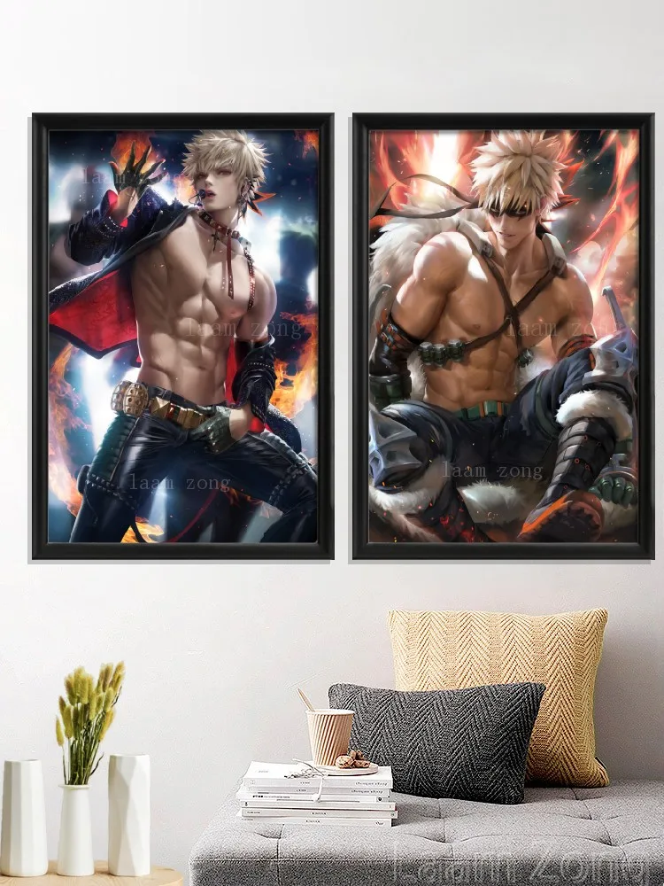 

Izuku Midoriya Katsuki Bakugou Dabi My Hero Academia Cartoon Art Silk Poster Sexy Nude Anime Prints Picture Home Custom Bedroom