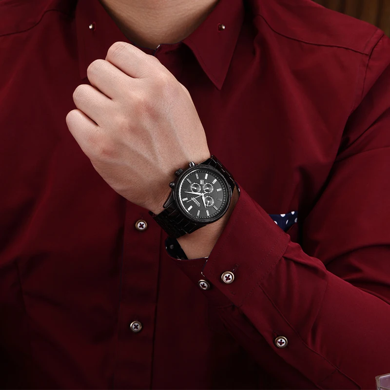 

CURREN 8058 Business Style Watches Men Fashion Casual Brand Waterproof Wristwatch For Men Calendar Promotion For Dropshipping