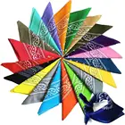 Ковбойская Бандана с узором пейсли, шарф из 100% хлопка, 12 шт., 22x22 дюйма