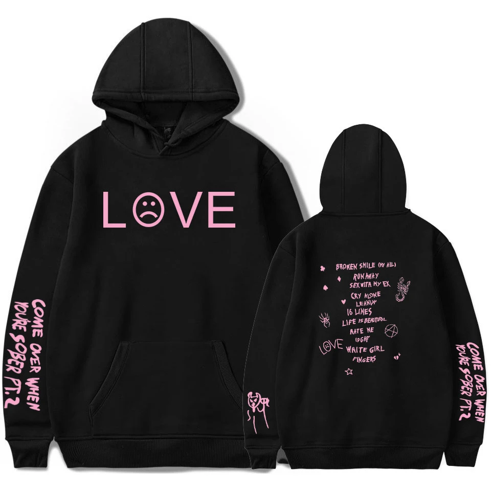 Толстовка с капюшоном для мужчин и женщин Lil Peep Hell Boy Cry Baby пуловер свитшот Прямая