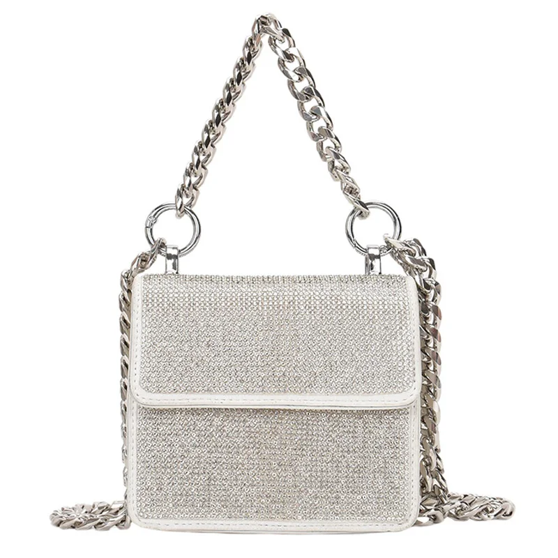 

Mini Square Diamond Tote bag 2021 Spring New High-quality PU Leather Women's Designer Handbag Chain Shoulder Messenger bag