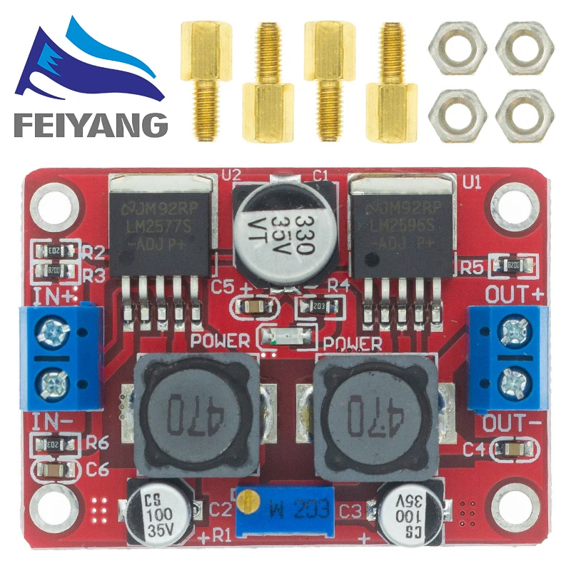 DC-DC автоматический преобразователь напряжения повышающий/понижающий модуль LM2577S