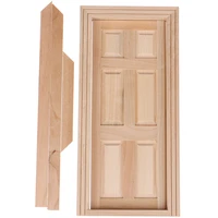 112 scale miniature 6 panel interior wooden door diy dollhouse furniture doll house accessories