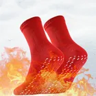 Турмалин магнитная терапия зимние теплые массажные носки унисекс Самонагревающиеся магнитные носки стельки для женщин мужчин Самонагревающиеся Носки