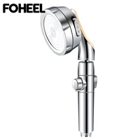 foheel 3 modes water spray shower head filtered shower head one button to stop water bathroom accessories handheld shower head
