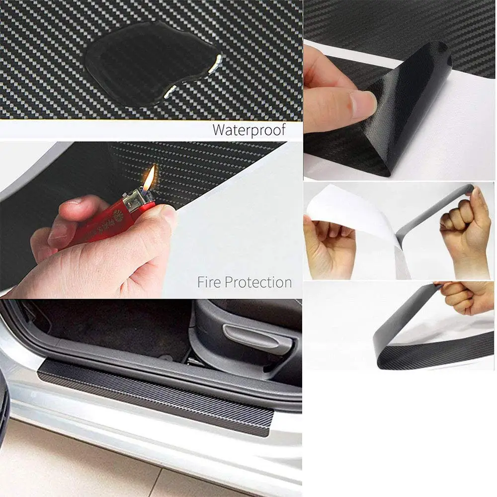 Универсальная автомобильная противоскользящая наклейка на порог с защитой от