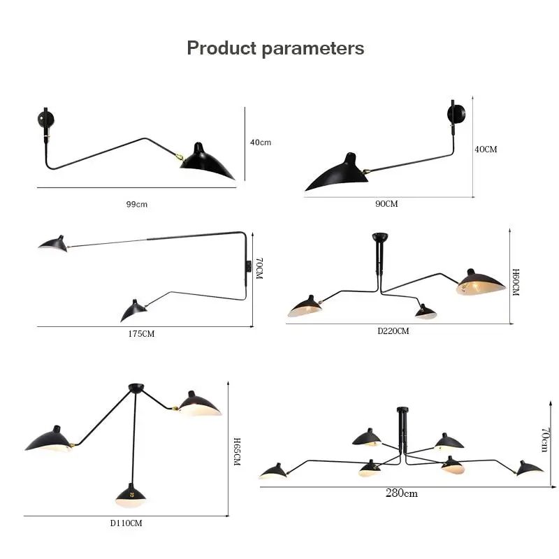 

Nordic chandelier black metal ceiling chandelier for living room dining room art industrial vintage lamps indoor lighting