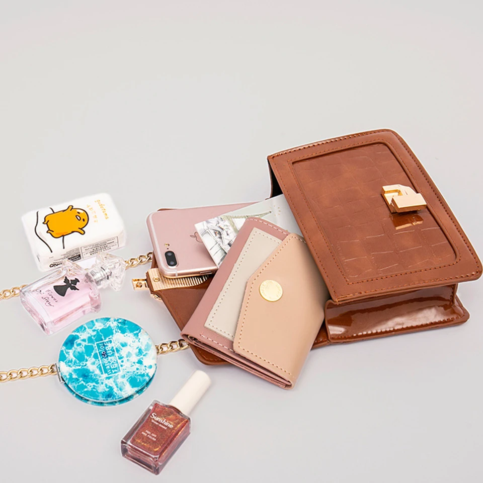 Oswego сумки через плечо для женщин 2019 Новая модная Яркая кожаная сумка Женская