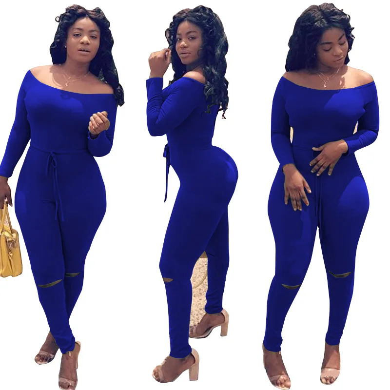 2020 летние женские комбинезоны с вырезом лодочкой и дырками уличные Сексуальные