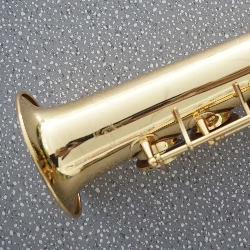 Латунный прямой сопрано саксофон Bb B плоский деревянный духовой инструмент