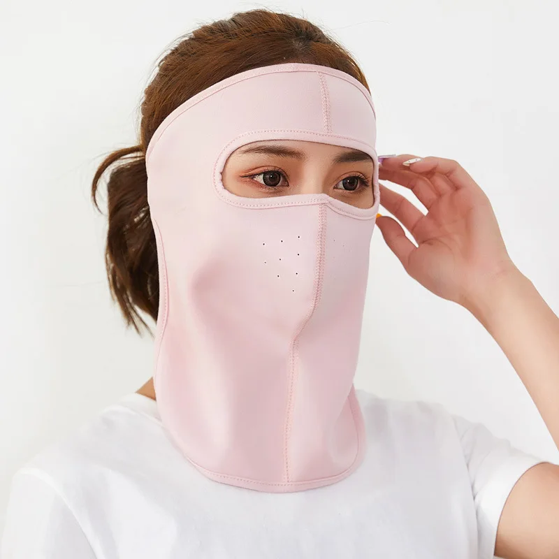 Женская тонкая дышащая Солнцезащитная маска из вискозы летняя на все лицо с