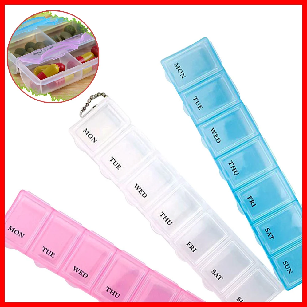1 шт 7 каждый деньмини еженедельно шкатулка отсек таблетки коробка утечки