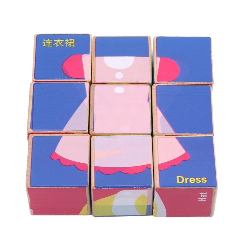 Детские игрушки строительные 3D деревянные головоломки для детей Ранние