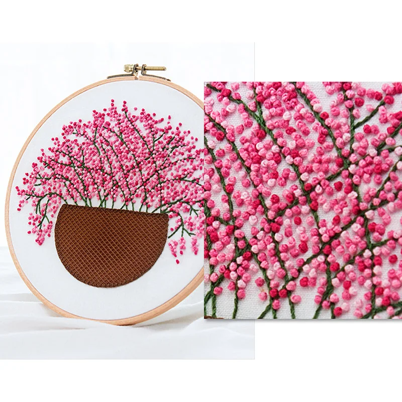 Гортензия цветок поделки ручная вышивка Набор для вышивания Цветочные вышивки