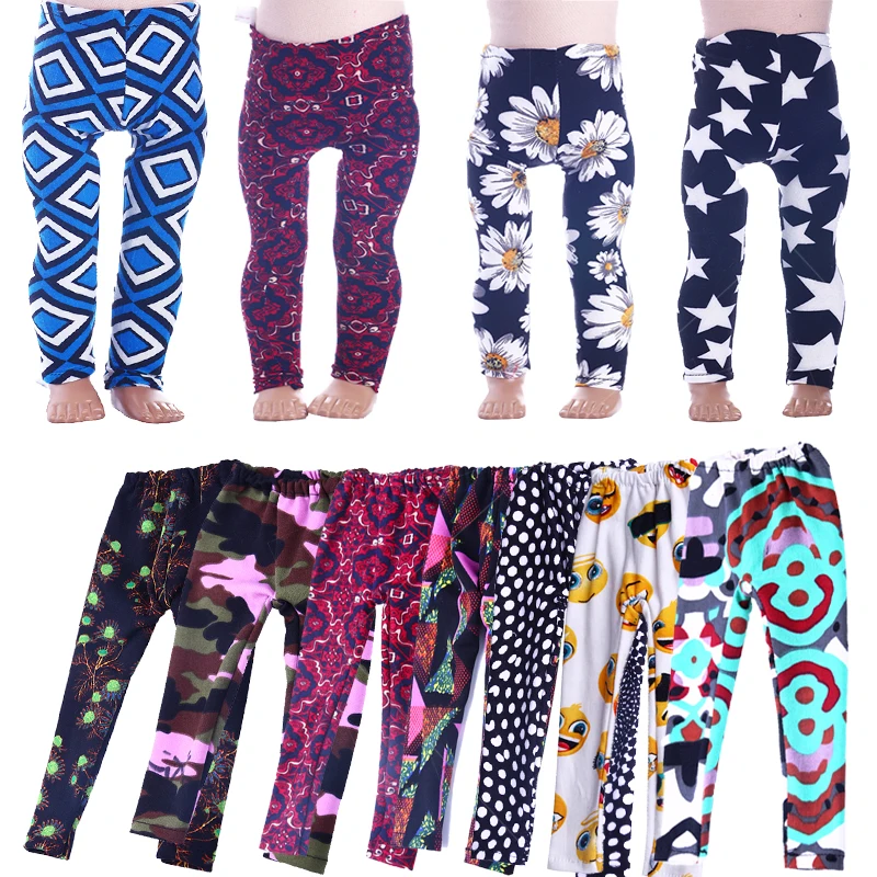 

Одежда для кукол, штаны с цветочным рисунком, 12 комплектов для 18-дюймовых американских кукол и 43 см для новорожденных мальчиков, повседневна...