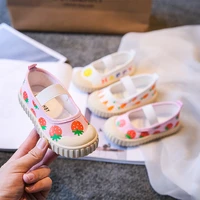 baby girls canvas shoes 2021 spring autumn infant toddler shoes breathable soft bottom children casual style shoes kids sandals