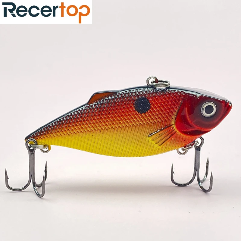 

Recertop 7 см-8g Высокое дрожание вибрационного типа full слоя воды полная плавающая VIB приманка рыболовная биомеханическая с крючком